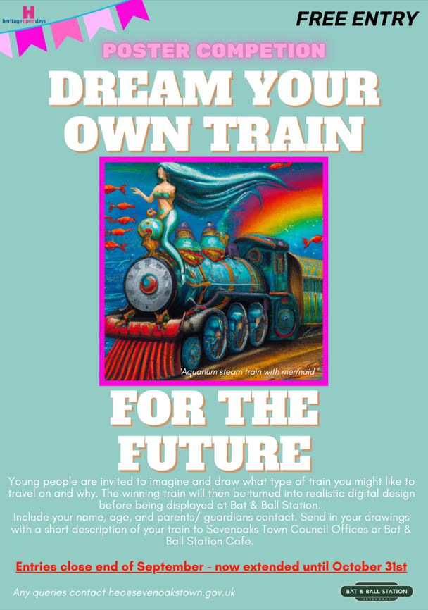 Train Poster Competition Extended Bat & Ball Station